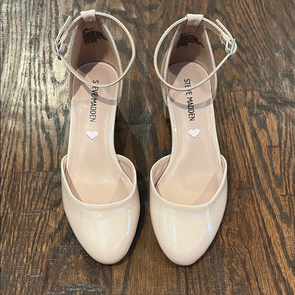 Steve Madden Cream Ankle Strap Heels